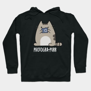 Photogra-purr Cute Cat Photographer Pun Hoodie